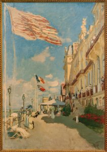 Het Hotel des Roches Noires, in Trouville door Claude Monet